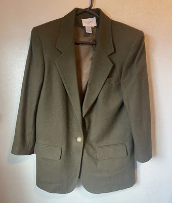 Винтажный шерстяной блейзер Jacqueline Ferrar женщин размер 10 пальто J1876 - Изображение 1 из 4