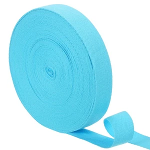 Nastro in twill di cotone 23 iarde, nastri a spina di pesce 25 mm blu cielo - Foto 1 di 7