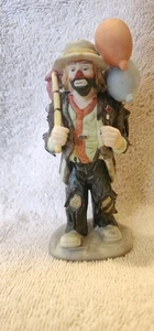 Flambro Emmett Kelly Clown Miniature Hobo With Balloons - Picture 1 of 6