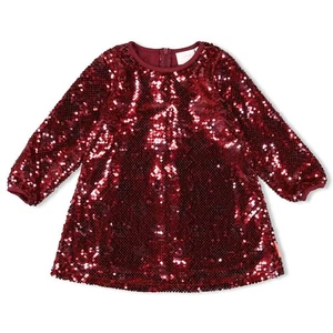 Vestido lentejuelas JUBEL Queen of Hearts burdeos talla 128 H/INVIERNO 25/26 - NUEVO - Imagen 1 de 3