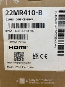LG 22MR410 22" VA Full HD Monitor 22MR410-B.AEKQ - Picture 1 of 4
