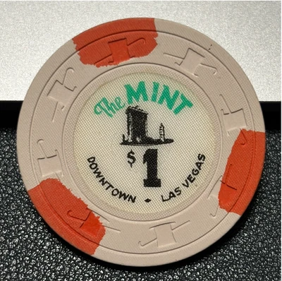 (BONITO) FICHA DE PÓKER FICHA DE CASINO DE HOTEL DE $1 COMO NUEVA FICHA DE JUEGO DE LAS VEGAS Foto 1 de 3