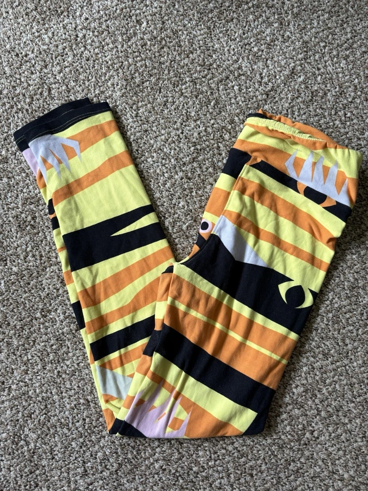  Leggings Lularoe OS Usados Halloween Naranja Amarillo Negro Momia  Foto 1 de 1