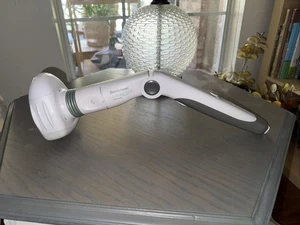 Brookstone Thera Spa Turbo Handheld Massager Adjustable Speeds Cordless Charger - Picture 1 of 8