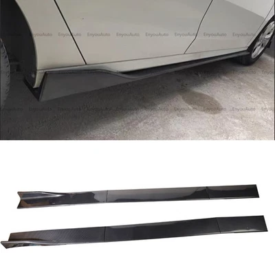 Panel basculante de extensión de faldón lateral de fibra de carbono para Chevrolet Corvette 86" Foto 1 de 4