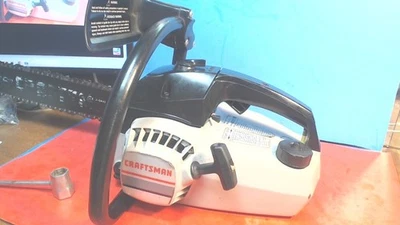 Vintage-CRAFTSMAN-No.358.355162- Chain saw{-For parts}- Has scoring on piston - Image 1 of 4