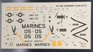Monogram | No. 5448 | 1:48 AV-8B Harrier Decals - Picture 1 of 1
