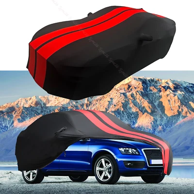 Cubierta de coche interior elástica a prueba de polvo personalizada para Audi Q5 Q5L SQ5 rojo/negro Foto 1 de 4