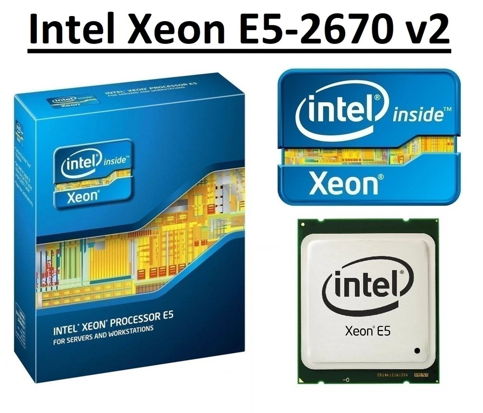 Intel Xeon E5-2670 v2 SR1A7 2.5 - 3.3GHz, 25MB, 10 Core, LGA2011, 115W CPU - Image 1 of 4