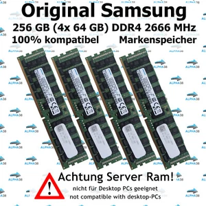 256 GB (4x 64 GB) LRDIMM ECC DDR4-2666 Supermicro X11DGO-T X11DGQ RAM - Bild 1 von 1