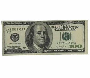 100 Dollar Bill USA 1996 USD Misprint Off Center Cut Unique Collector Bill - Picture 1 of 6