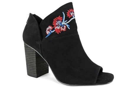 Carlos by Carlos Santana Women's Talana Embroidered Peep-Toe Booties Black 7 M - Image 1 of 4