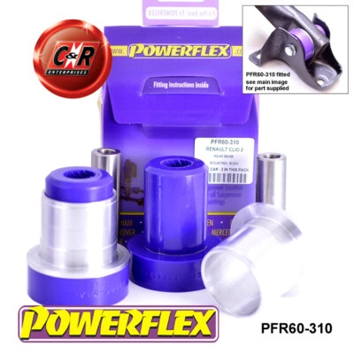 Powerflex Posteriore Fascio Supporto Spazzole Per Renault Clio II + 172 & 182 - Immagine 1 di 4