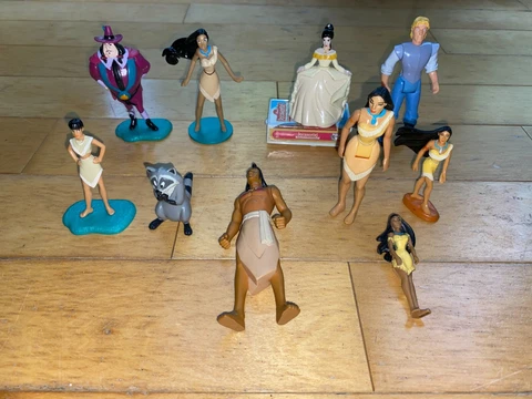 Disney Pocahontas Figure Lot of 10 John Smith Ratcliffe Nakoma Meeko Cover
