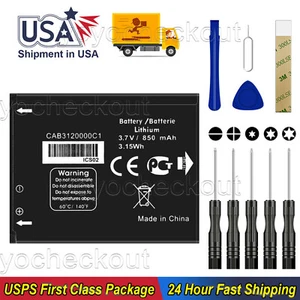 For T-Mobile Alcatel One Touch 768T Replacement Battery CAB3120000C1 Tool - Picture 1 of 5