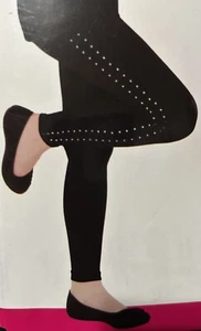 Kohl Leggings Girl Size XS/ Small Black Clear Sequence - Picture 1 of 7