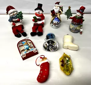 9 decorazioni vintage per albero di Natale, Babbo Natale, pupazzo di neve, donna delle nevi e altro, B3 - Foto 1 di 5