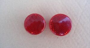 BMW MINI ONE & COOPER R50 R52 DOOR CARD RED REFLECTOR LENS PAIR 2001-2006