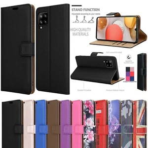 For Samsung Galaxy A22 5G Wallet Case, Premium Leather Flip Stand Phone Cover UK - Picture 1 of 7
