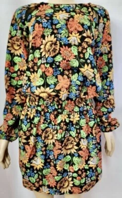Cece By Cynthia Steffe Black Multicolored Floral Women's Dress Size 6 NEW - Image 1 of 4