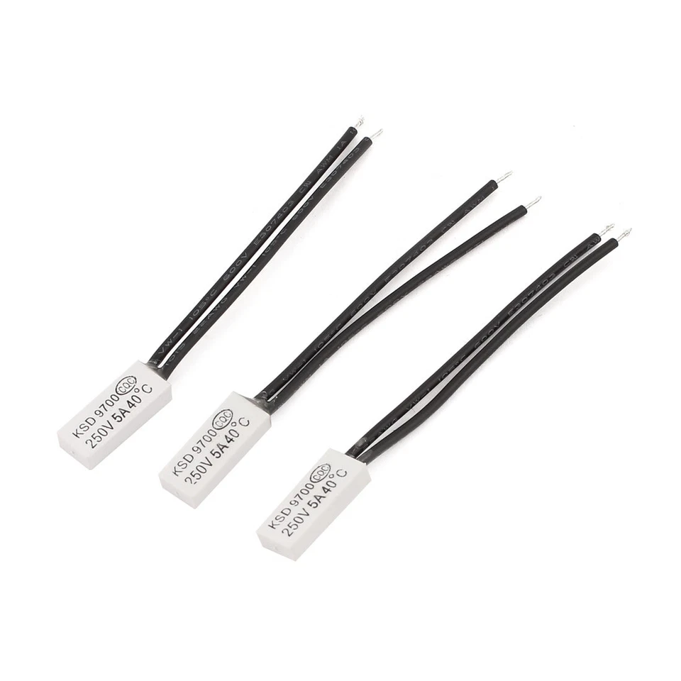 3 Stück Temperaturregler Schließer KSD9700 40 Celsius NO Bimetall 250V 5A - Bild 1 von 1