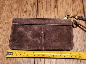 Cartera de mano Coach Designer con cremallera dinero en efectivo damas fieltro - Imagen 1 de 7