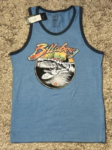 Billabong Boys Youth M Blue Round Neck Graphic Logo Sleevless Tank Top Shirt NWT - Picture 1 of 9