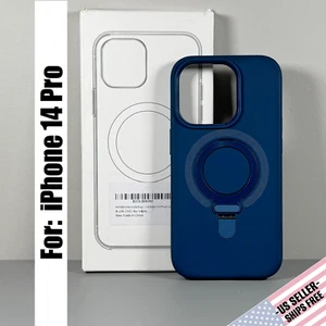 Hülle für iPhone 14 Pro - Blau | Magnetischer O-Ring Ständer | MagSafe Kompatibel - Bild 1 von 12