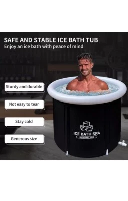 Large Ice Bath Tub for Athletes Outdoor Portable Free-standing Bathtub for Adult - Image 1 of 4