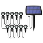 3X(10 in 1 Solar Ligh Outdoors Waterproof Solar Lawn Light Solar  Light for Gaen