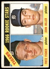 1966 TOPPS JOHN HILLER 209 VG FRITZ FISCHER RC BASEBALL DETROIT TIGERS
