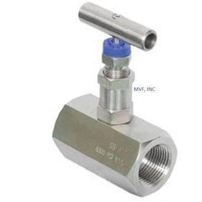Needle Valve 1/2" Female NPT 6000 PSI Stainless, Delrin Seats, NACE NEW 553IN05 - Image 1 of 2