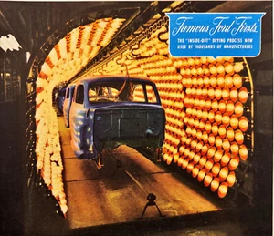 1945 Ford Automobile Infra-red Paint Drying System Inside Drying Tunnel Print Ad - Picture 1 of 7
