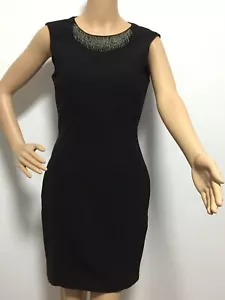 H&M Damen Cocktail Party Kleid schwarz, mit silbernem Ausschnitt Größe 6 - Bild 1 von 6
