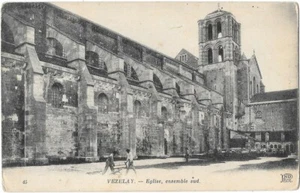 VÉZELAY 89 Eglise Ensemble Sud CPA animée à dos vert non circulée non daté - Picture 1 of 2