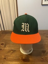Vintage NCAA Miami Hurricanes New Era Fitted Cap Hat Size 7 1/4