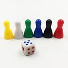 6Pcs Chessman Chess Pieces and 1 Dice Board Game Accessories Kids Toys