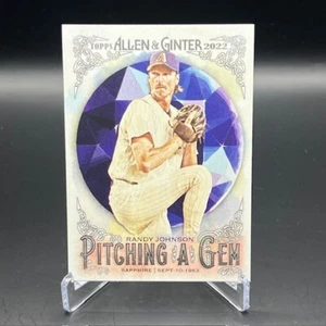 Randy Johnson 2022 Topps Allen & Ginter PAG 24 Saphir Pitching a Edelstein Arizona - Bild 1 von 2