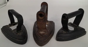 Antikes Gusseisen Flacheisen x3 verschiedene Gewichte D10 G790 - Bild 1 von 15