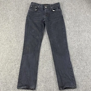 Pantalones de mezclilla Nudie Jeans Co para hombre 33x32 negros calce recto cremallera lisa - Imagen 1 de 12