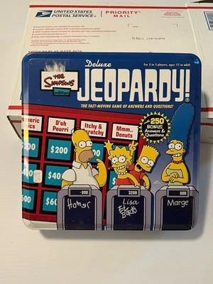 Vintage The Simpsons Edition Deluxe Jeopardy Game (2004) by Pressman - Complete! - Image 1 of 4