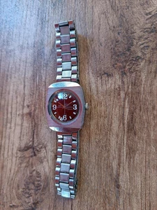 Slava vintage mechanical Russian red square  steel women's watch - Picture 1 of 7
