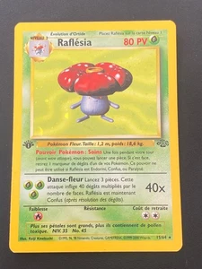 CARTE POKEMON RAFLÉSIA 15/64 EDITION 1 FR HOLO WIZARDS JUNGLE - EXC+ - Picture 1 of 8