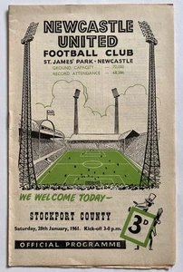 Newcastle United v Stockport County FA Cup 1st February 1961 - Picture 1 of 3