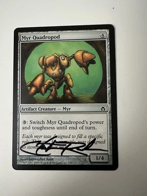 MTG Signed Myr Quadruped Artist Proof From The Christopher Rush Family 5th Dawn - Image 1 of 2