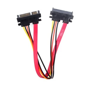 Cablecc SATA 3.0 7+15 22 Pin SATA Male to Female Data Power Extension Cable 3... - Picture 1 of 7