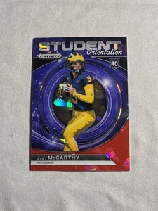 2024 Prizm Draft Picks JJ McCarthy Student Orientation RC Red Ice #SO-JJM🔥 - Bild 1 von 3