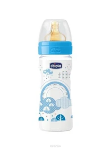 Chicco Biberon Well Being Latex Teat Bottle (Boy) - 250mL - Picture 1 of 1