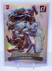 2025 Donruss Cam Ward #12 Oversized Jumbo Downtown Rookie RC Titans Toploaded - Bild 1 von 2