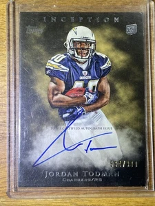 2011 Topps Inception Jordan Todman Autograph Rookie RC /900 #123 Chargers - Picture 1 of 2